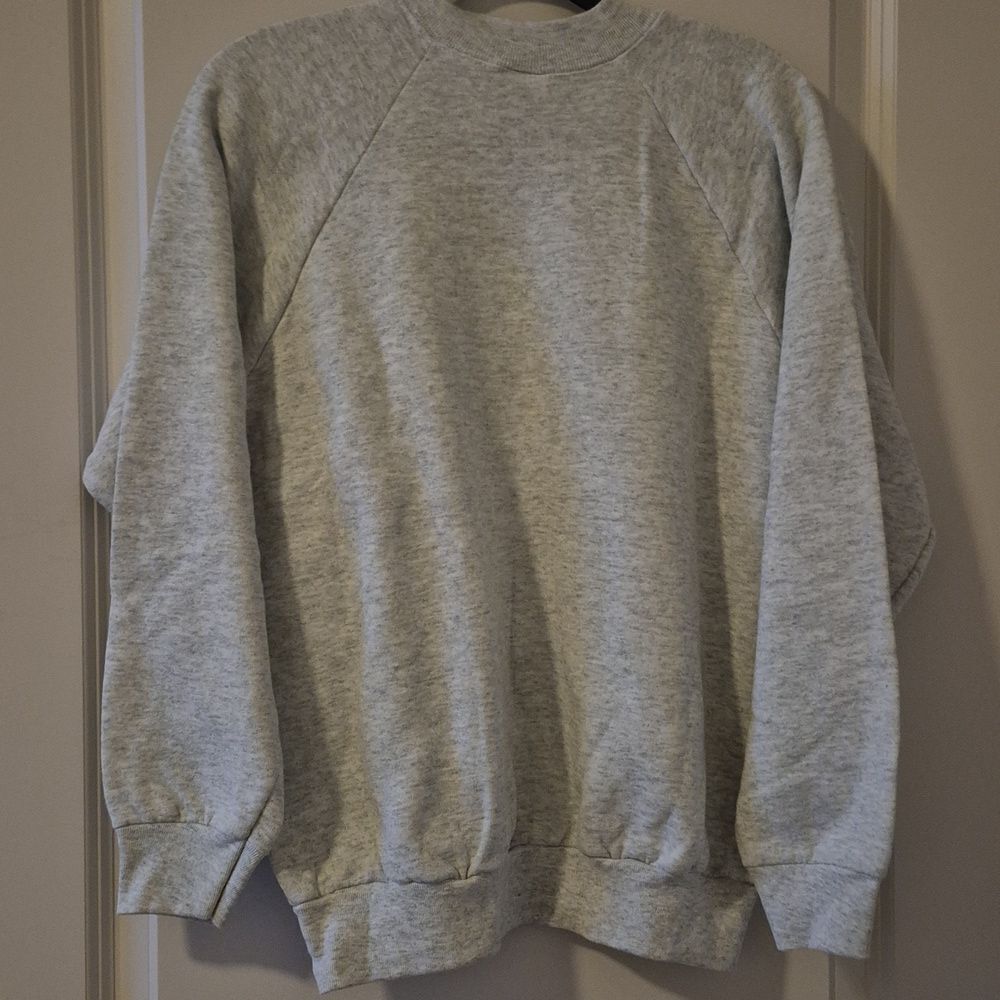Vintage Fruit of the Loom Women Cats With Heart Balloons Grey Sweatshirt M. - Picture 9 of 9